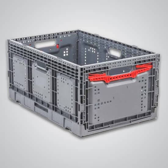Returnable Plastic Crate 64x28 in Gray